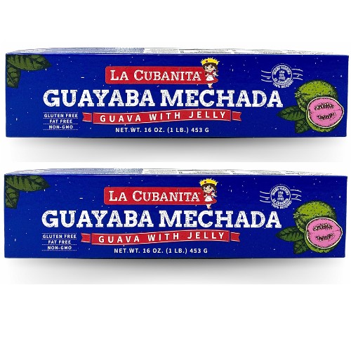 Guava Paste with Jelly La Cubanita.  16 oz Pack of 2